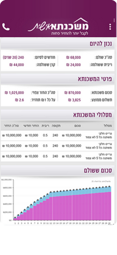מערכת EZplan - מערכת חכמה ליועצי משכנתא  מסך 1